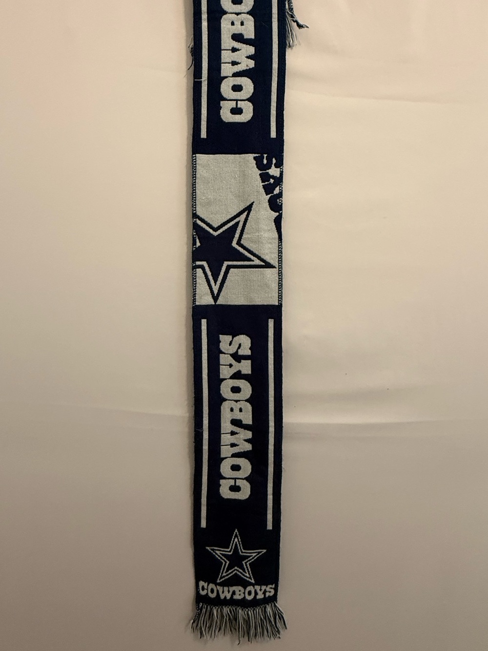 NFL Cowboys Navy & White Knit Fan Scarf